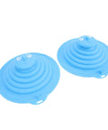 SUNGOOYUE Silicone Tub Stopper set of two blue, durable silicone material for easy cleaning and reuse.