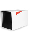 Modern White Powder Coated Steel Mailbox Built To Last Tough As Nails Ready To Post Mount Curbside Welded Design With Stainless Hinges