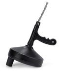 Heavy Duty 33 Foot Plumbing Snake Auger with a bendable grip handle, designed to tackle stubborn drain clogs efficiently.