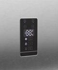 Control panel for Hella Roomy 21 Cu Ft Upright Refrigerator Freezer Combo, digital display and temperature controls.