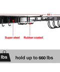 13 Piece Tool Storage Rack Kit With 64 Inch Adjustable Garage Organization Wall Mounted System And 9 Hooks in super steel