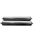 Built Tough Stainless Steel Conveyor Rollers 12 Mm Diameter Smooth Glide Non Powered Idlers showing two rollers side by side.