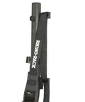 Heavy Duty Wall Hanger With 176 Pound Capacity, black metal hanger with strap, ideal for roof boxes and kayaks storage in garage.