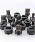Hydraulic Slotted Die Set For CH60 Punching Machine Includes A Wide Range Of Die Sizes From 5.5x20mm To 14.5x22mm on display.