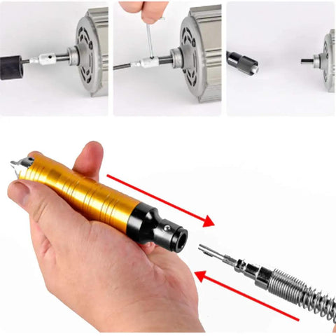 Overhead Flex Shaft Rotary Tool Kit With Foot Pedal Control 780W Power Pro Grade Hanging Carver And All In One Multi Function Metalworking Tool 23000 RPM For Precision Grinding Sanding Carving And Wire Work