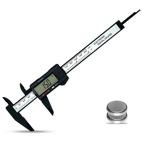 0 To 6 Inch Digital Caliper With Large LCD Screen And Auto Off, showing measurement of 150 mm with included batteries visible.