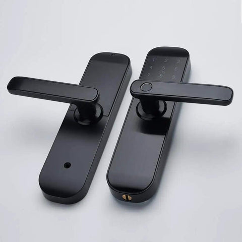 Bluetooth Digital Lock With Code Card Fingerprint App And Key Unlocks For Right Hand Doors Compatible With Alexa And Smart Home Hub
