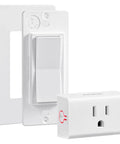 Wireless Light Switch With Remote Outlet Control For Plug In Lamps And Decor No Wiring No WiFi 15 Amp 100 Ft RF Range