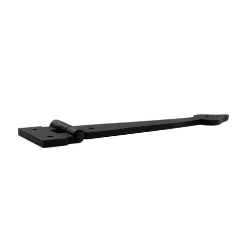 Tough As Nails Black Wrought Iron Strap Hinge Pair With Classic Spear Tip 7 Inch Rust Resistant Heavy Duty Flush Mount Cabinet Door Hardware For Farmhouse Barn Gates