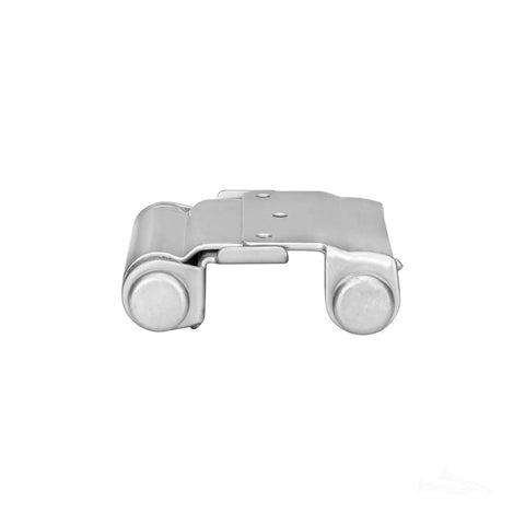 Double Action Steel Spring Hinge Satin Chrome Value Pack for Doors Two Way Swing Fits Three Quarter to One and Three Eighths Inch Thick Doors Includes Twelve Wood Screws Safe Fifteen Pounds Per Hinge