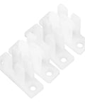 Kick Out Drafts With Heavy Duty Nylon Screen And Window Rollers Featuring Sturdy Guide Blocks For Double Track Sliding Doors Slick Gliding Pulleys Kit, white plastic guide blocks set.