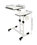 Smooth Rolling Standing Desk Heavy Duty Sit Stand Laptop Cart adjustable height with lockable wheels, sturdy steel frame, portable.