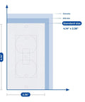Sturdy Eva Foam Wall Gaskets Standard Switch Plates Draft Stoppers for 4.14" x 2.36" standard outlets.