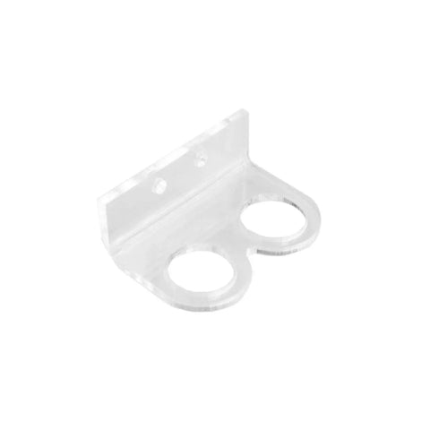 Clear acrylic bracket for HC-SR04 sensor, part of 10 Pack Ultrasonic Sensor Mounting Bracket For HC-SR04 Distance Sensor For Smart Car Projects Acrylic Mounting Bracket With Red Or Blue Finish Durable Construction For Stable Mounting And Easy Install Budget Friendly And Reliable