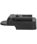 Side view of 18V Battery Converter Adapter For DIY Projects And RC Toys, Power Wheels Power Supply Kit with Switch and Fuse, black plastic