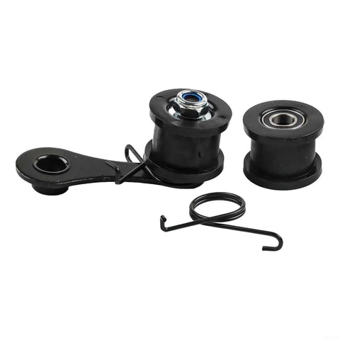 Premium Motorcycle Chain Tensioner Kit With Durable Abs And Iron Guide Plus Spring Roller For Automatic Adjustment On Your Atv Bike, black roller parts