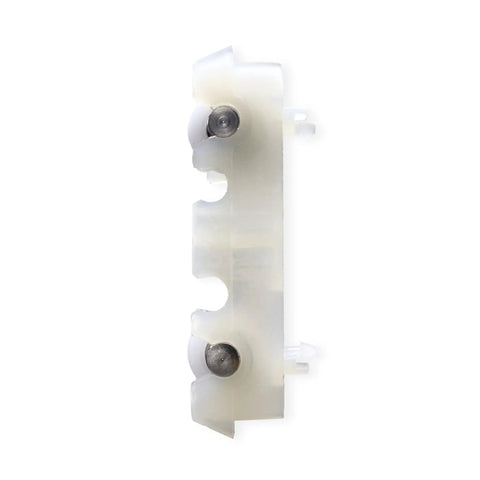 Heavy Duty Adjustable Window Roller Replacement With Slick Nylon Wheels For Vinyl Windows showing nylon wheels and metal shaft.