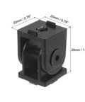 4 Pack Die Cast Aluminum Pivot Joints With 180 Degree Adjustable Flexible Connectors For 2020 Aluminum Extrusion Profile, 6mm Aperture, Black, Durable Zinc Alloy Hinges For DIY Projects, 20x20x28mm