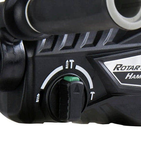 Close-up of Hard Hitting Rotary Hammer Drill With SDS Plus, 1-Inch Chuck, 7.5 Amp Power, showing mode selector