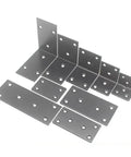 Image of 50 Pack Straight Steel Shelf Brackets For DIY Fixes And Mending Flat Mounting Plates Corner And Support Brackets Heavy Duty Concealed