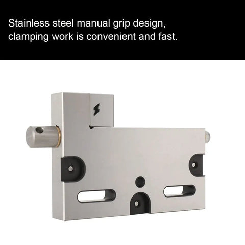 Rock-Solid Stainless Steel 4 Inch Toolmakers Vise For Wire EDM And CNC Cutting, Ultra-Precise Manual Vise With 0-100mm Clamping Range