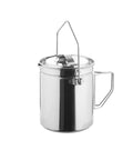 1.2L Stainless Steel Camping Pot With Lockable Lid For Bushcraft And Campfire Cooking SUS304 Durable Build That Retains Heat Hangable