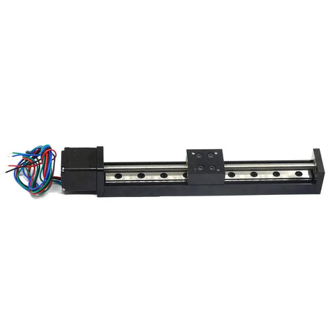 150Mm Travel Mini Linear Rail Guide With Lead Screw T6x1 And NEMA11 Stepper Motor for DIY CNC Router, side view