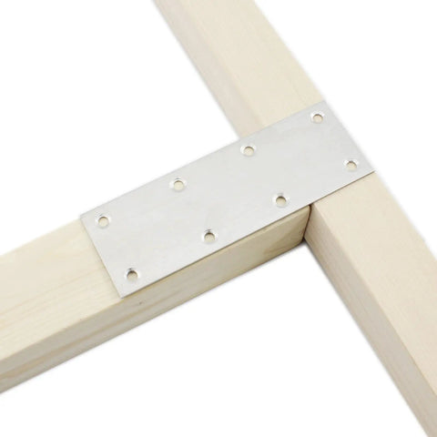 Heavy Duty Mending Plates 4 Pack Rust Proof Stainless Steel Straight Brackets Bulletproof Furniture Repair Tight Support Brackets For Cabinets Shelves Wooden Tables With Mounting Screws No Sweat Install