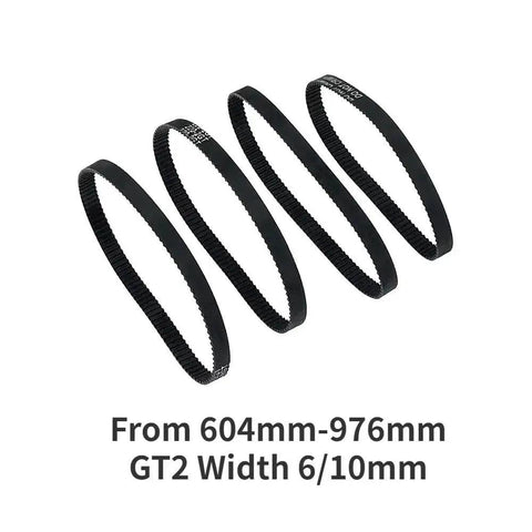 Four 2GT Closed Loop Timing Belts 6mm Or 10mm Wide for quiet anti static operation in precision machines