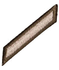 Straight Up Official Issue Long Service Stripe For Army Green Service Uniform Male Enlisted Soldiers Regulation Compliant Honorable Service Sew On Patch Size Large, detailed view of the cloth patch.