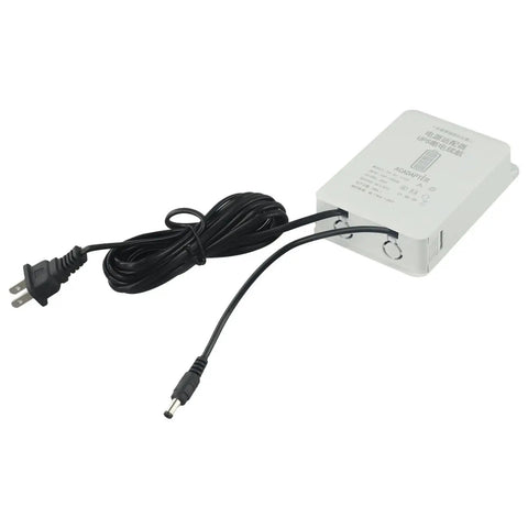 Mini Ups Battery Backup 12V 2A 6000mAh For Wifi Router Modem with power cable and output lead for backup power.