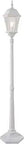 Vintage Outdoor Street Lamp 6 Foot Portable Post Light With Clear Glass Panels 1 Light White Finish Old School Vibe For Decks Patios Porches Walkways And Backyard Gatherings