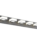 Five Light Modern Black Bathroom Vanity Fixture With Adjustable Acrylic Shades, Matte Black LED Over Mirror Vanity Lighting
