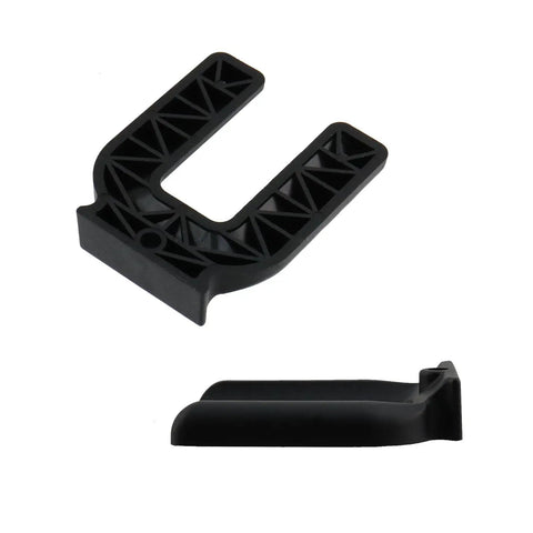 4Pcs Wheel Stopper Set No Slip Caster Cups For 2 Inch Wheels, Bed Sofa Table Fridge Stabilizers, black plastic cups shown separately.