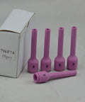 Pro Grade Long TIG Alumina Nozzle Ceramic Cup Set 796F74 3XL 3 16th Inch 796F75 4XL 1 Quarter Inch displayed with box