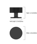 Six Pack Matte Black Cabinet Knobs Heavy Duty Solid Kitchen Pulls Drawer Hardware For Bathrooms Cabinets Rust Proof Anti Corrosion Easy Install Durable Metal Handles For Modern Cabinets And Furniture Upgrade, 32mm