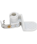 Automatic Sewing Machine Needle Threader With Precise Positioning Plastic Quick Threading Tool For Home Sewing Needles And Everyday Mending Super Handy Use Now white plastic close-up