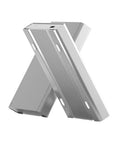Beefy 2.5 Inch USB 3.0 Aluminum Drive Enclosure And SATA Dock Case With Type C Adapter, silver portable storage unit view.