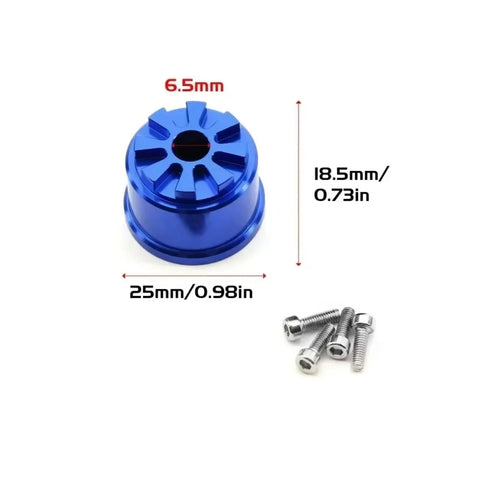 Tough As Nails Metal Differential Carrier For 1/10 Summit RC Crawler Upgrade Diff Case Replacement Housing Precision Machined Blue Anodized part with screws.