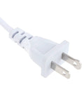 Close-up of Three Pin T5 T8 LED Wire Connector Power Cord Six Foot Extension Cable With On Off Switch US Molded Plug.