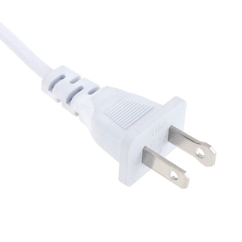 Close-up of Three Pin T5 T8 LED Wire Connector Power Cord Six Foot Extension Cable With On Off Switch US Molded Plug.