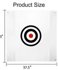 58 By 58 Inch Golf Target Cloth For Indoor And Outdoor Practice, Heavy Duty Canvas Hitting Target with high visibility black and red target