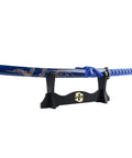 Velvet Padded Katana Stand Dope One Tier Sword Holder For Japanese Swords Yin Yang Accent Black Display Rack For Katana