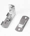 90 Degree Stainless Steel Sliding Door Latch For Barn Doors And Cabinets, Safety Locking Mechanism, Right Angle Curved Design
