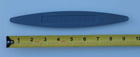Scythe Sharpening Stone 9 Inch 220 Grit All Purpose Sharpener For Scythes Axes Machetes Shovels And More Pro Grade Tool Care Made In Austria next to measuring tape