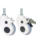 3 Inch Swivel Caster Wheel With Screw Plate Mount Smooth Polyurethane Medical Cart Rollers for hospital beds