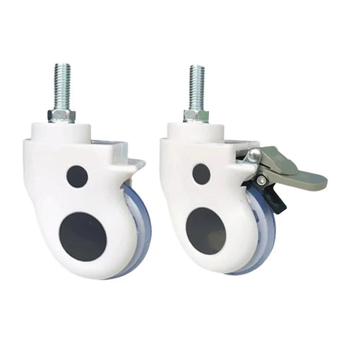 3 Inch Swivel Caster Wheel With Screw Plate Mount Smooth Polyurethane Medical Cart Rollers for hospital beds