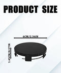 Rock Solid Heavy Duty Car Wheel Center Caps 4 Pack 60mm Outer 56mm Inner Premium ABS Chrome Plated Auto Hubcaps size showing 6cm diameter.