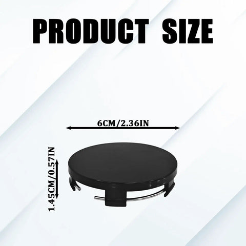 Rock Solid Heavy Duty Car Wheel Center Caps 4 Pack 60mm Outer 56mm Inner Premium ABS Chrome Plated Auto Hubcaps size showing 6cm diameter.