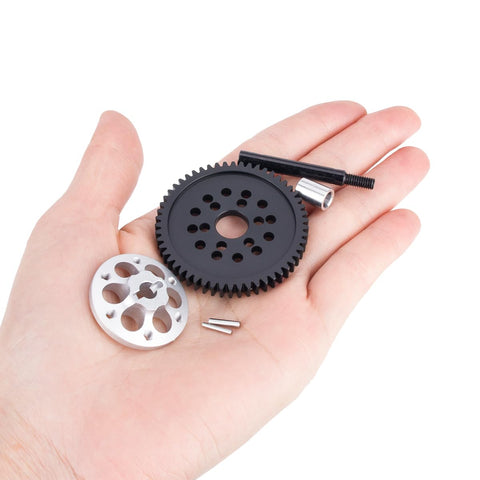 54T 32P Spur Gear With Slipper Eliminator For SCX10 VFD Transmissions Hop Ups Lightweight Aluminum Slipper And POM Gear Self Lubricating And Silent Fits VS4 10 Axial 3 Gear Transmissions Uses 13T Motor Gear For Better Torque And Smooth Acceleration